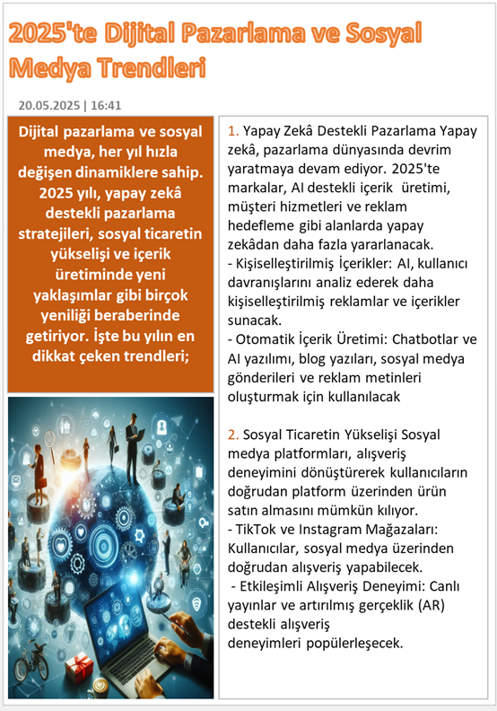 dijital pazarlama ve sosyal medya trendleri