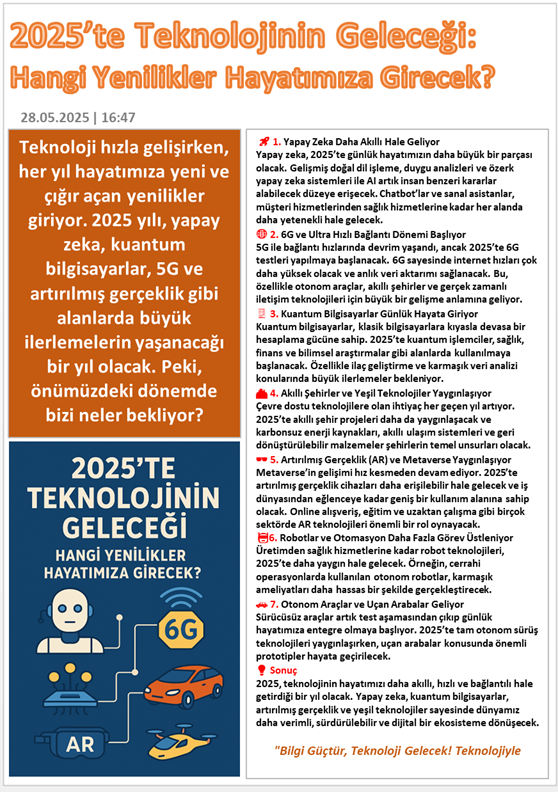 2025te teknolojinin geleceği